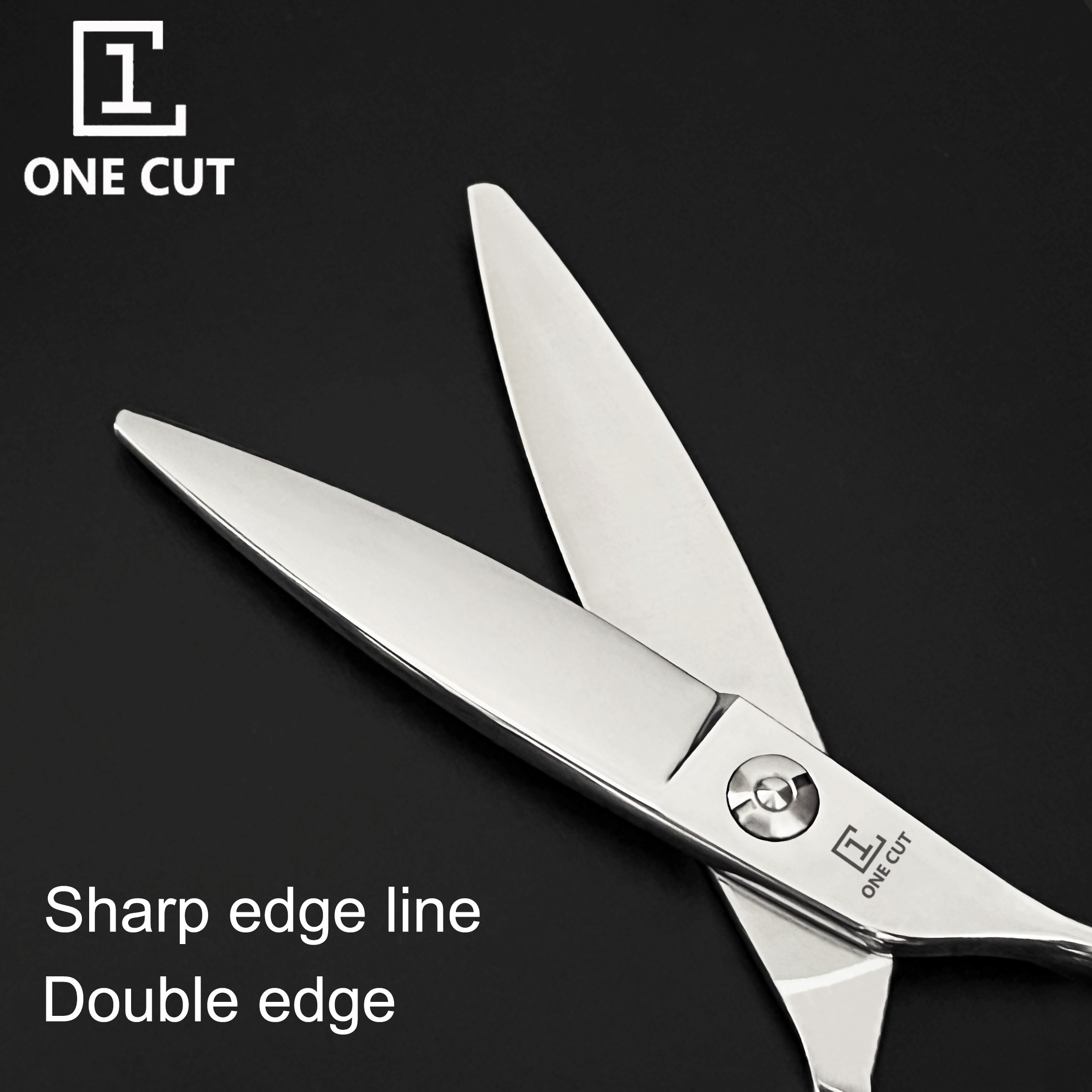 440C steel Sliding Cutting Barber Scissors Japanese Style Hair Cutting 6 Inch