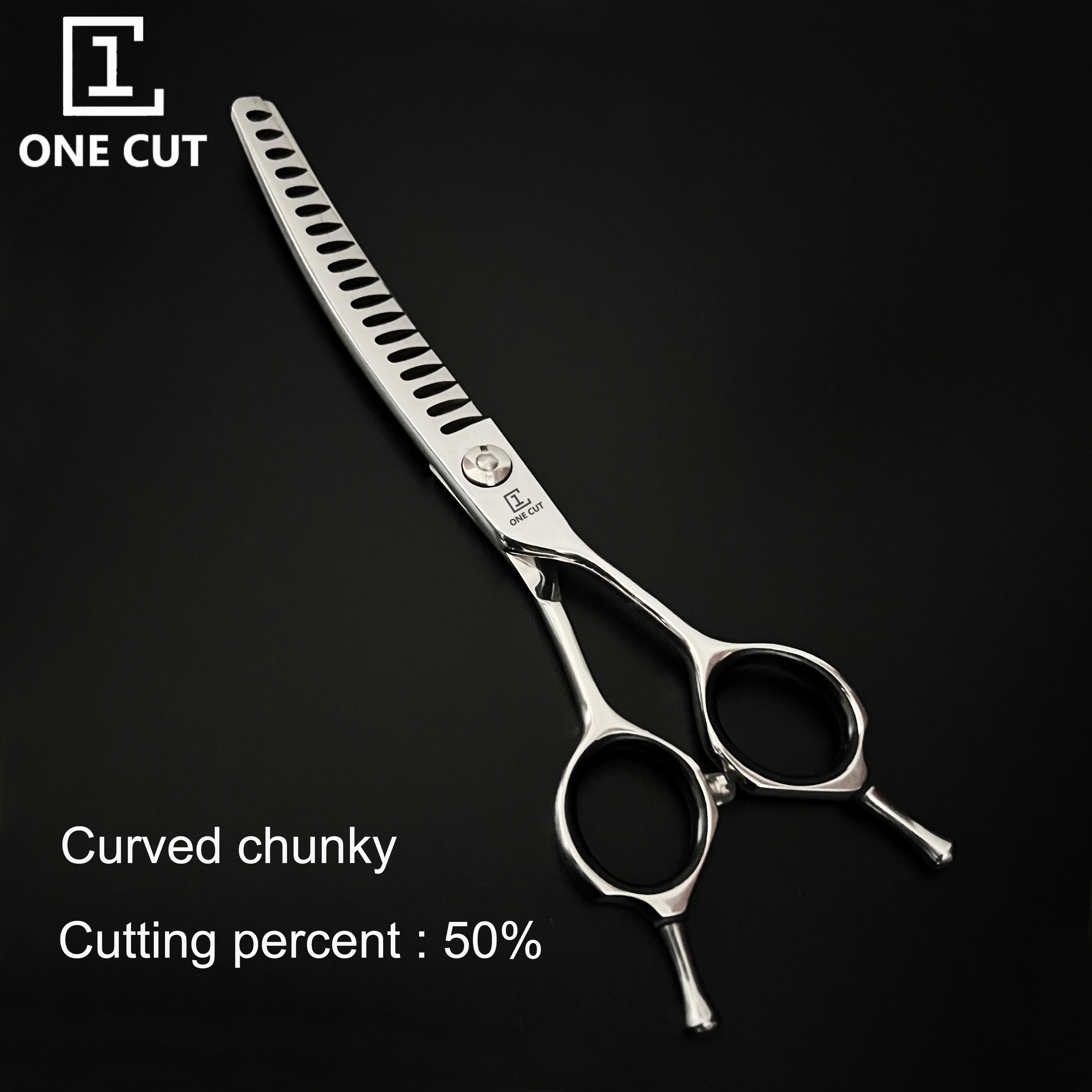 Curved Dog Grooming Chunker Scissors 18 Teeth Scissors Pet Grooming Scissors 6.5 Inch