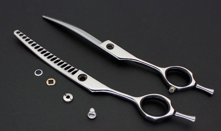 Curved Dog Grooming Chunker Scissors 18 Teeth Scissors Pet Grooming Scissors 6.5 Inch Curved Dog Grooming Chunker Scissors 18 Teeth Scissors Pet Grooming Scissors 6.5 Inch