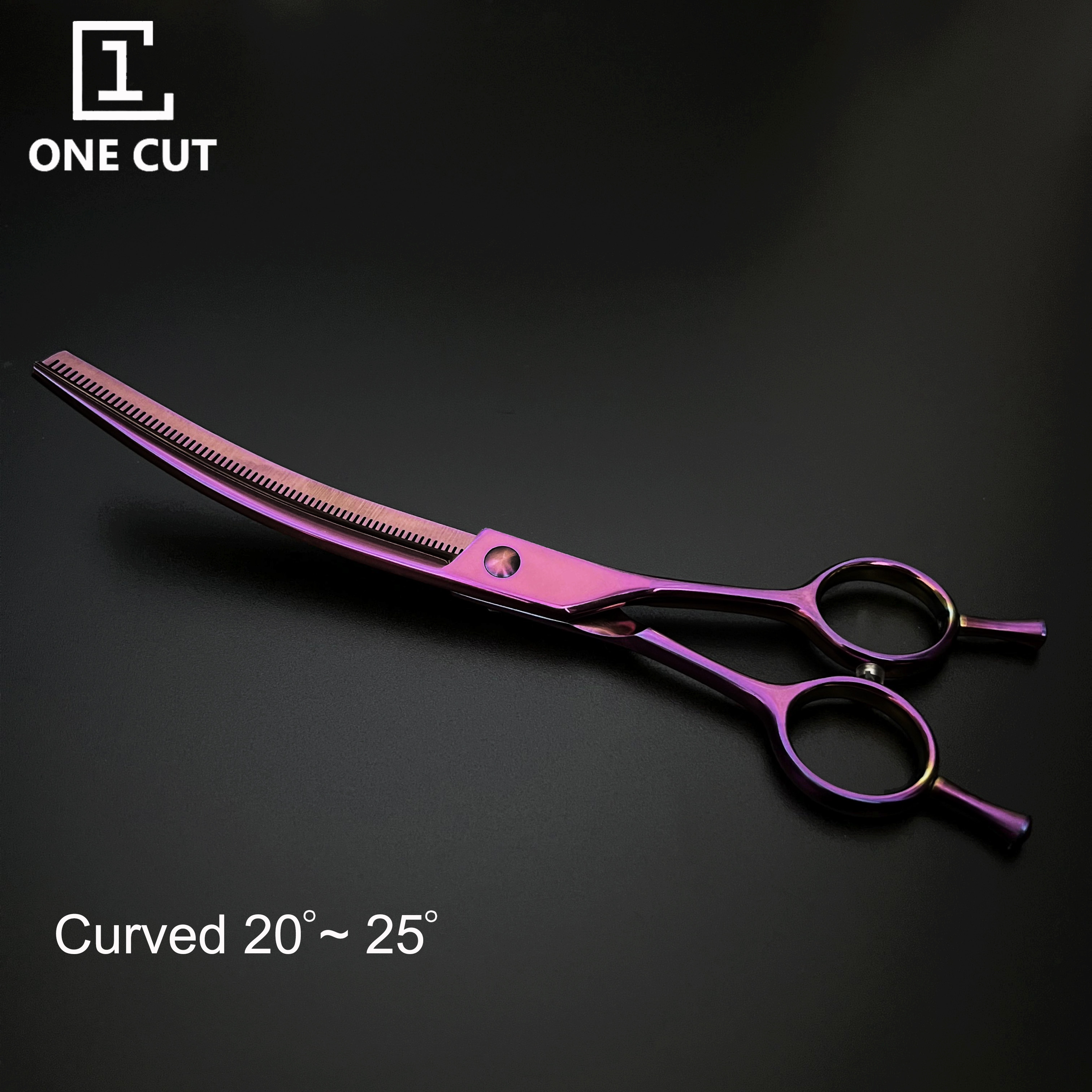 7 Inch Thinning Pet Grooming Scissors Curved Thinners Curved Blade Dog Scissors