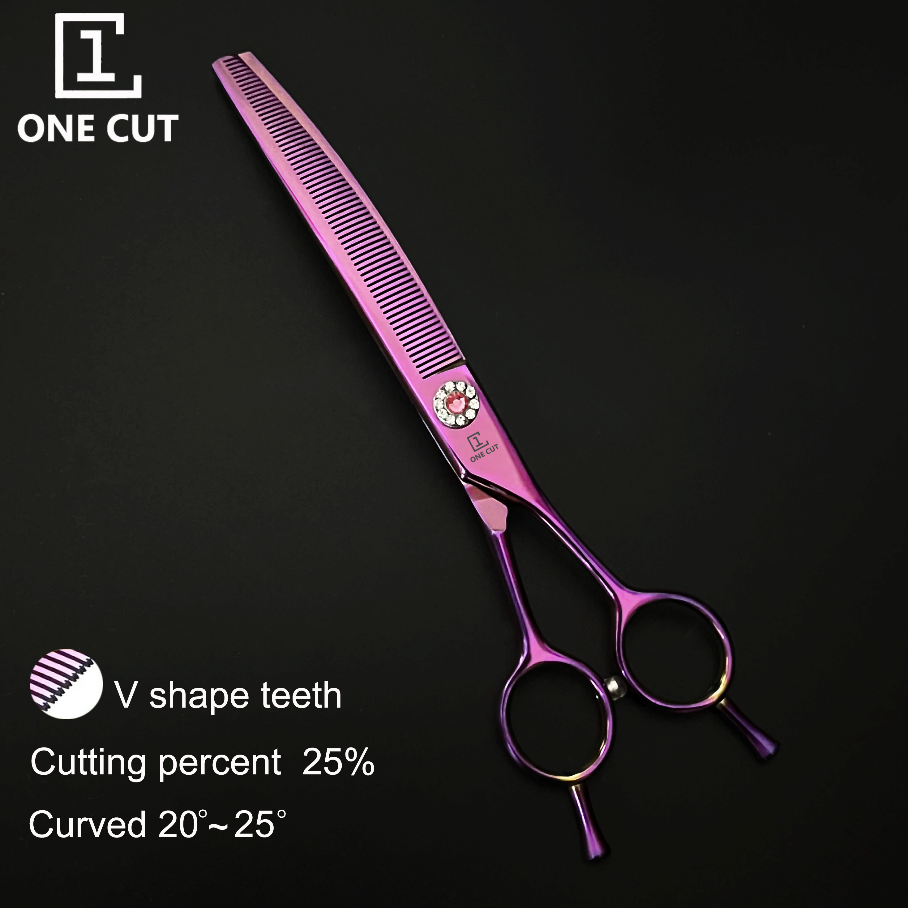 7 Inch Thinning Pet Grooming Scissors Curved Thinners Curved Blade Dog Scissors