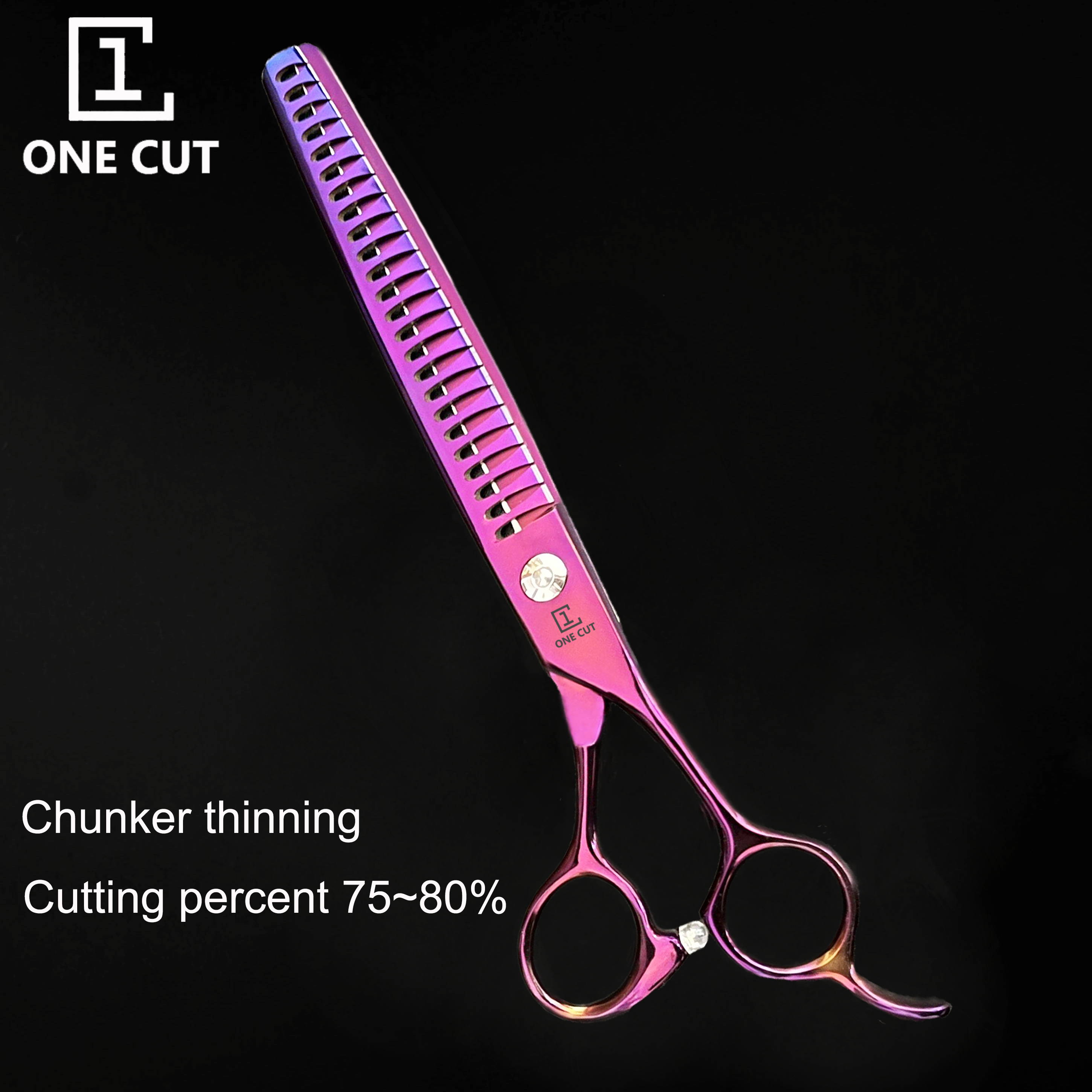 7.5 Inch 24 Teeth Professional Chunker Thinning Dog Pet Shears Grooming Scissors