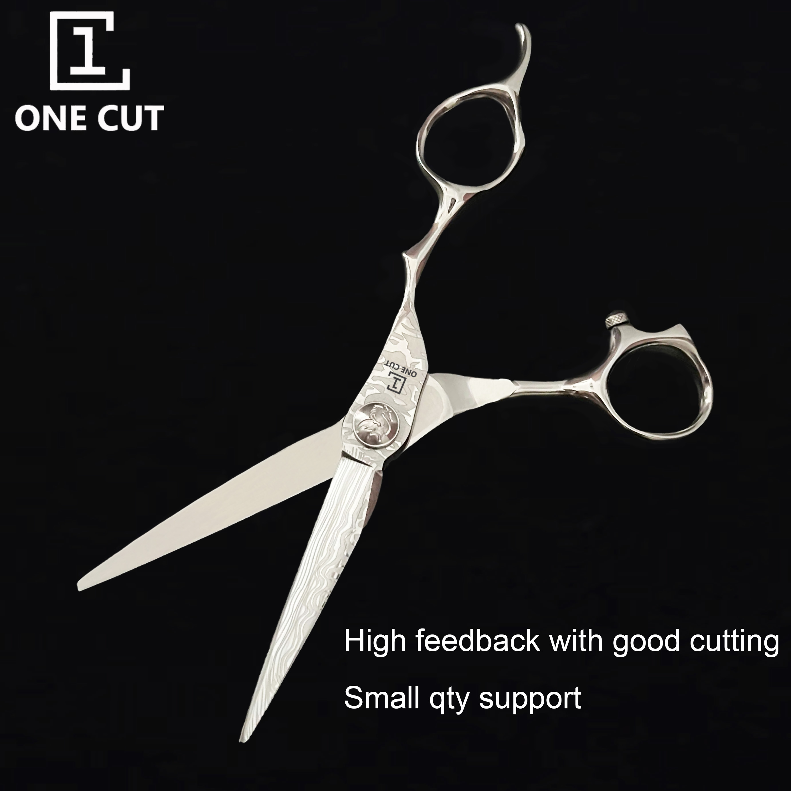 6 Inch Damascus Coated Professional Hair Scissors 440C Steel Barber Scissors