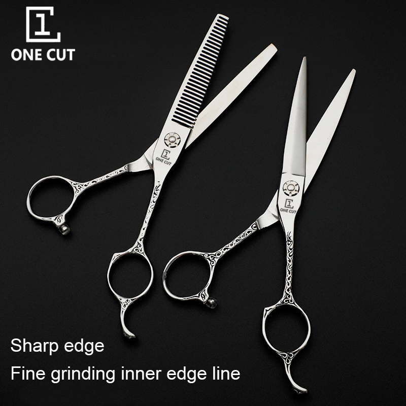Engraved Handle Classic Professional Hair Scissors Set 6 Inch Hairdressing Scissors