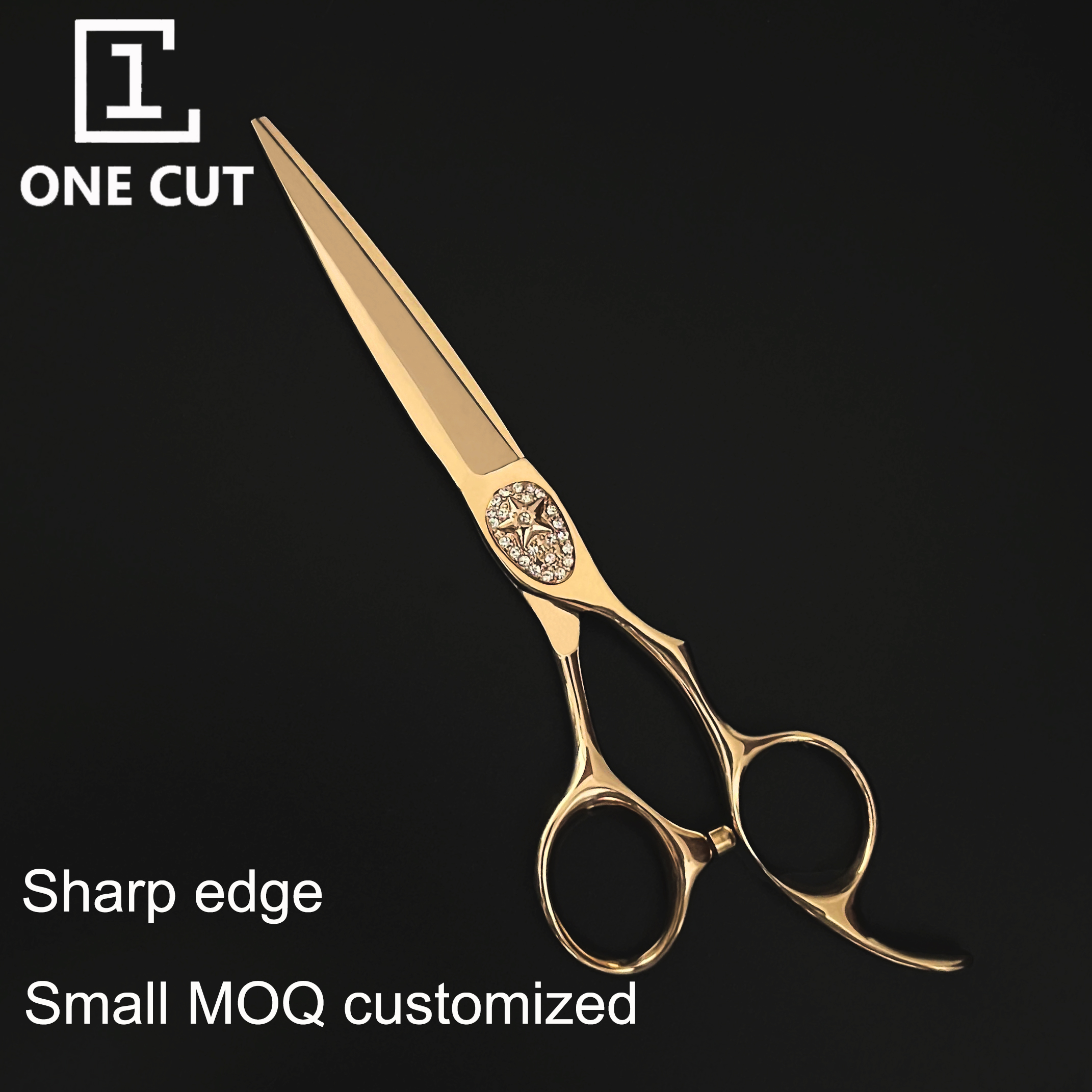 Rose Gold Hairdressing Scissors For Barber Cutting Professional Hair Scissors 