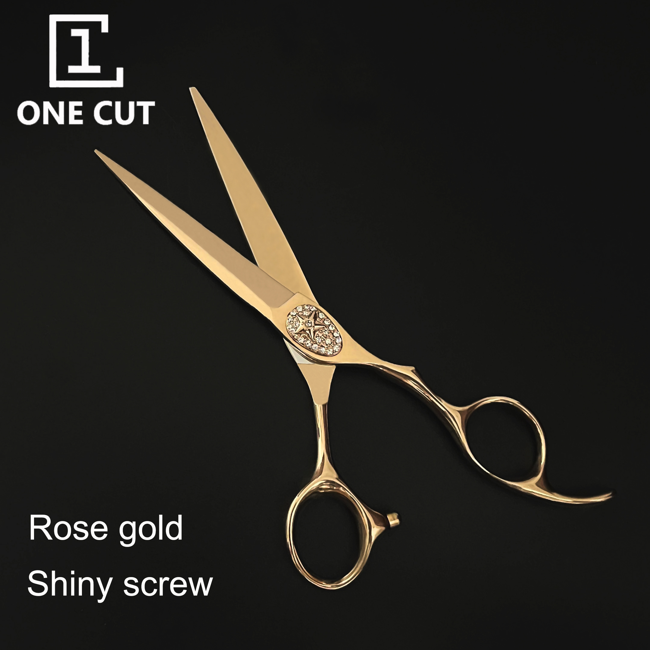 Rose Gold Hairdressing Scissors For Barber Cutting Professional Hair Scissors 